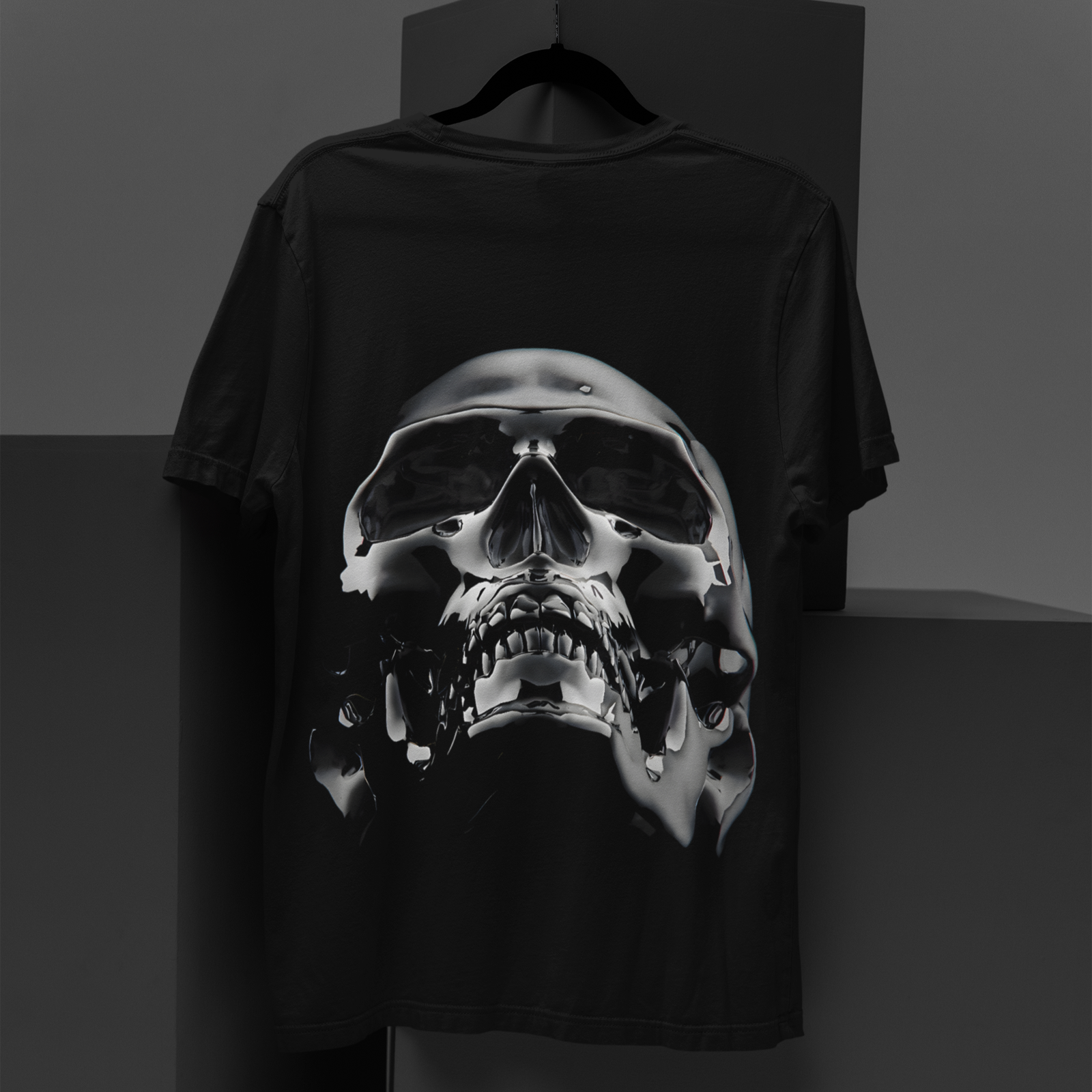 Chrome Abyss (Black Oversized Tee)